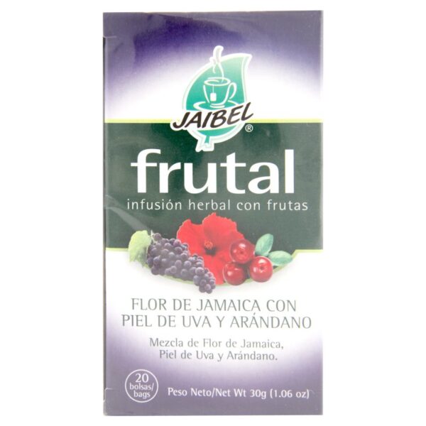 AROMÁTICA JAIBEL FRUTAL FLOR JAMAICA/PIEL UVA/ARÁNDANO X 20 UND