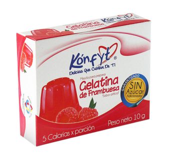 GELATINA DE FRAMBUESA SIN AZUCAR ADICIONADA KONFYT X 10 g