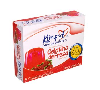 GELATINA DE FRESA SIN AZUCAR ADICIONADA KONFYT X 10 g