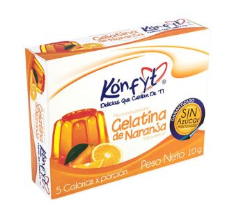 GELATINA DE NARANJA SIN AZUCAR ADICIONADA KONFYT X 10 g