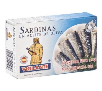 SARDINAS VIGILANTE EN ACEITE OLIVA X 120 g