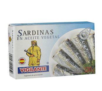 SARDINAS VIGILANTE EN ACEITE VEGETAL X 120 g